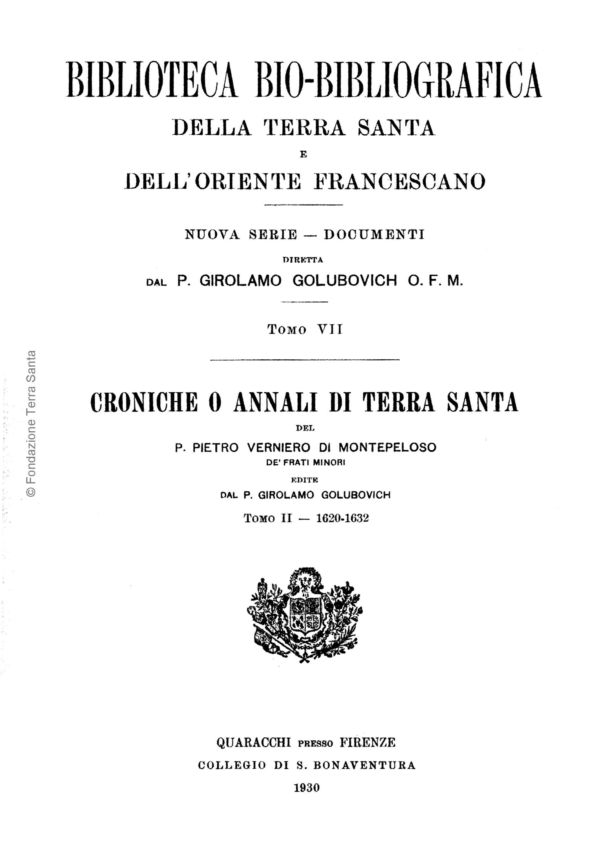 Biblioteca bio-bibliografica/serie II (Documenti) – tomo VII - Girolamo Golubovich