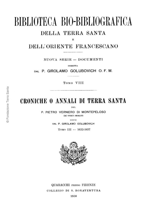 Biblioteca bio-bibliografica/serie II (Documenti) – tomo VIII - Girolamo Golubovich