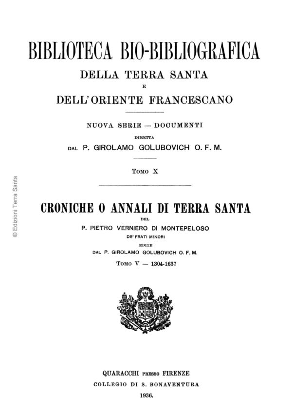 Biblioteca bio-bibliografica/serie II (Documenti) – tomo X - Girolamo Golubovich