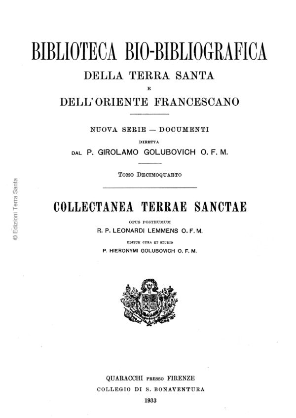 Biblioteca bio-bibliografica/serie II (Documenti) – tomo XIV - Girolamo Golubovich