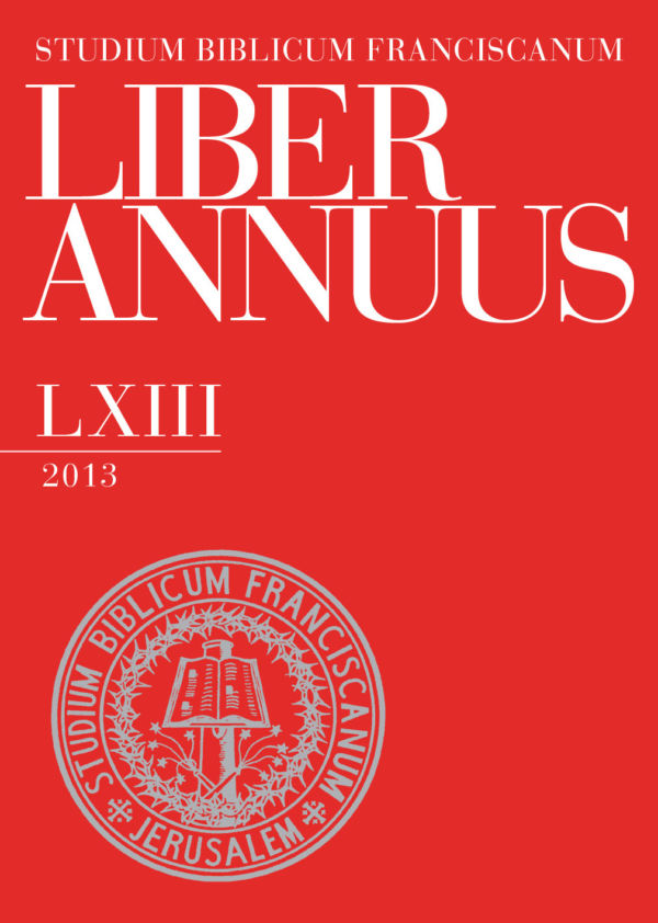 Liber Annuus LXIII-2013
