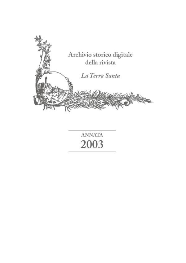 La Terra Santa – annata 2003
