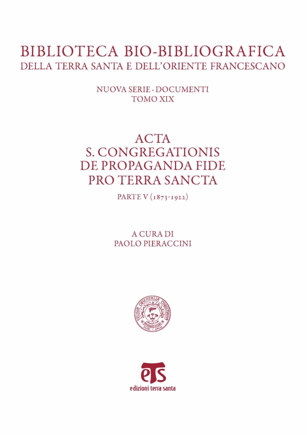 Acta S. Congregationis De Propaganda Fide pro Terra Sancta (parte V)